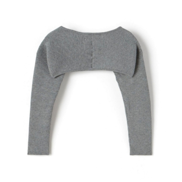 Zara NWT Girl's Ribbed Knit Arm Warmers Shrug Size 6/7 - Picture 2 of 4